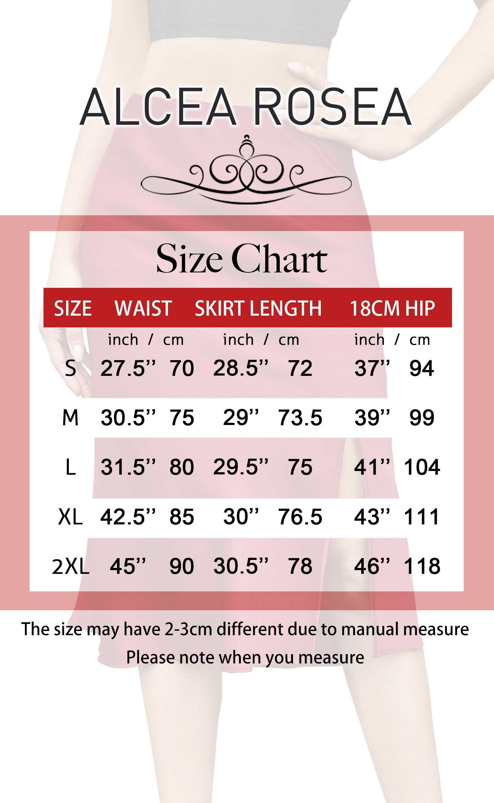 ALCEA ROSEA Women Satin Side Split Skirt High Waist Elastic Elegant A Line Midi Skirts for Women Wine AR7301