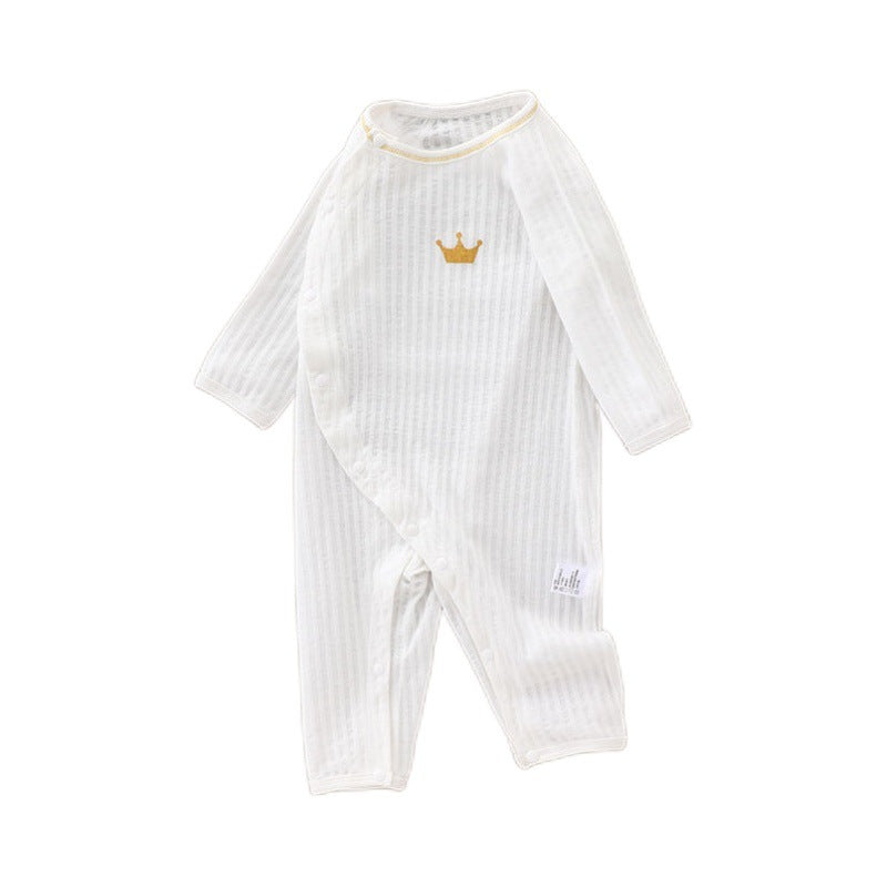 Mist Azur rompers and one-piece garments Summer thin newborn cotton long-sleeved baby one-piece