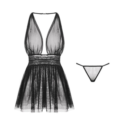Women Lingerie Babydoll Lace Nightgown Mesh Chemise Boudoir Nighty Teddy Lingerie