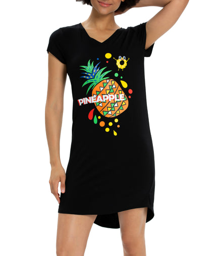 女式睡衣可爱睡衣短袖男友睡衣黑色